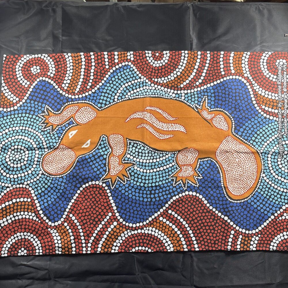 Platypus in Freshwater" tea towel designed by Leanne Ridgeway